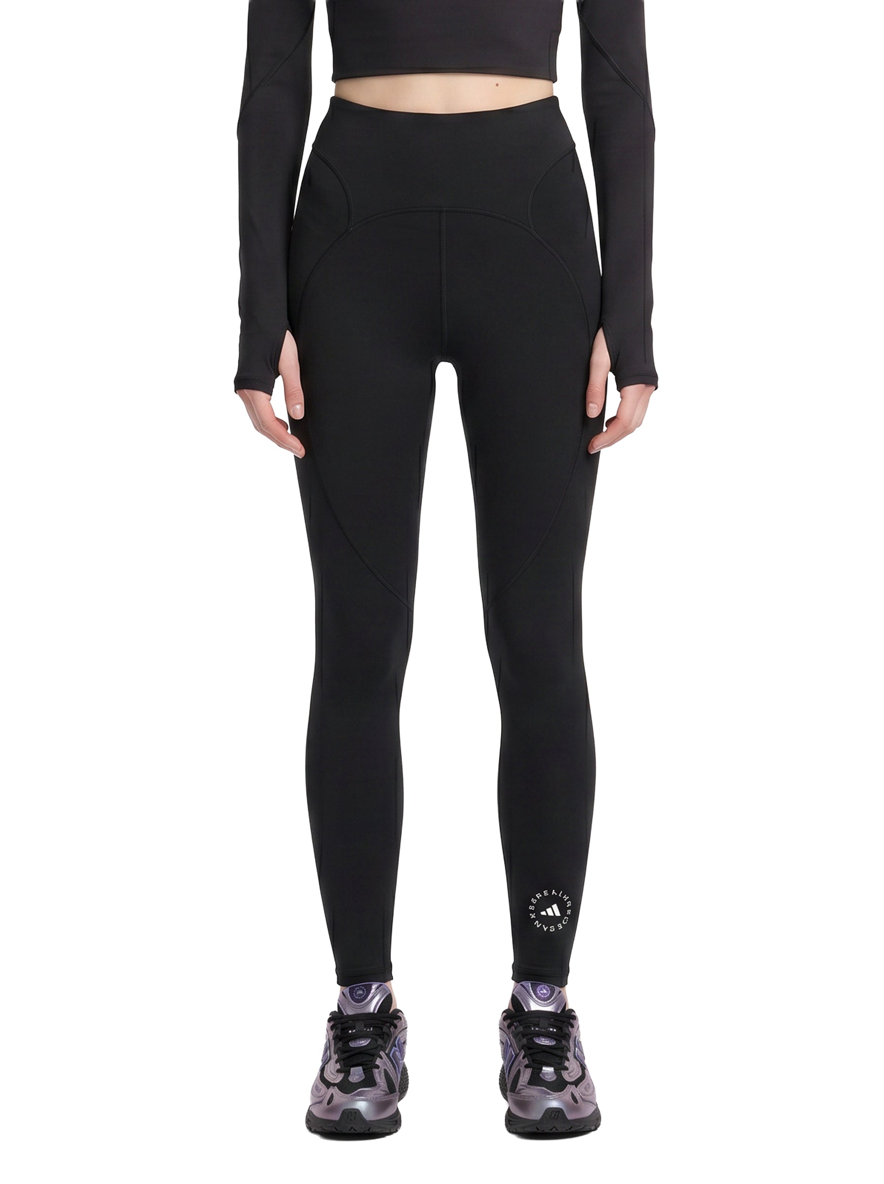 Leggings con logo in nero 
