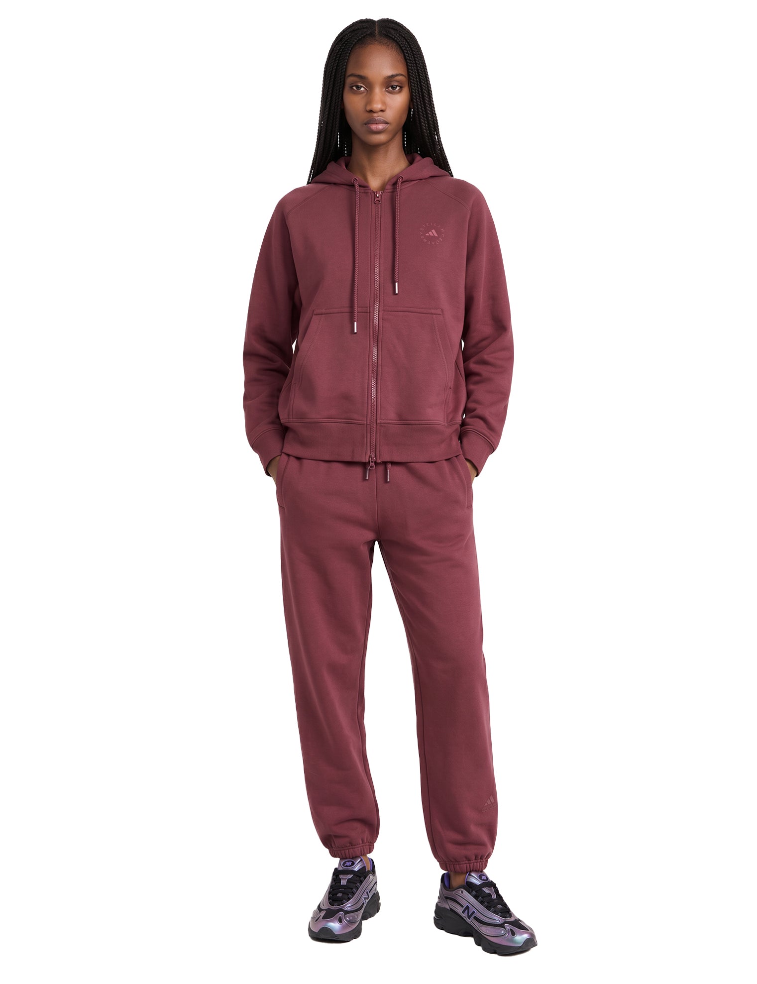Pantaloni da tuta in bordeaux 