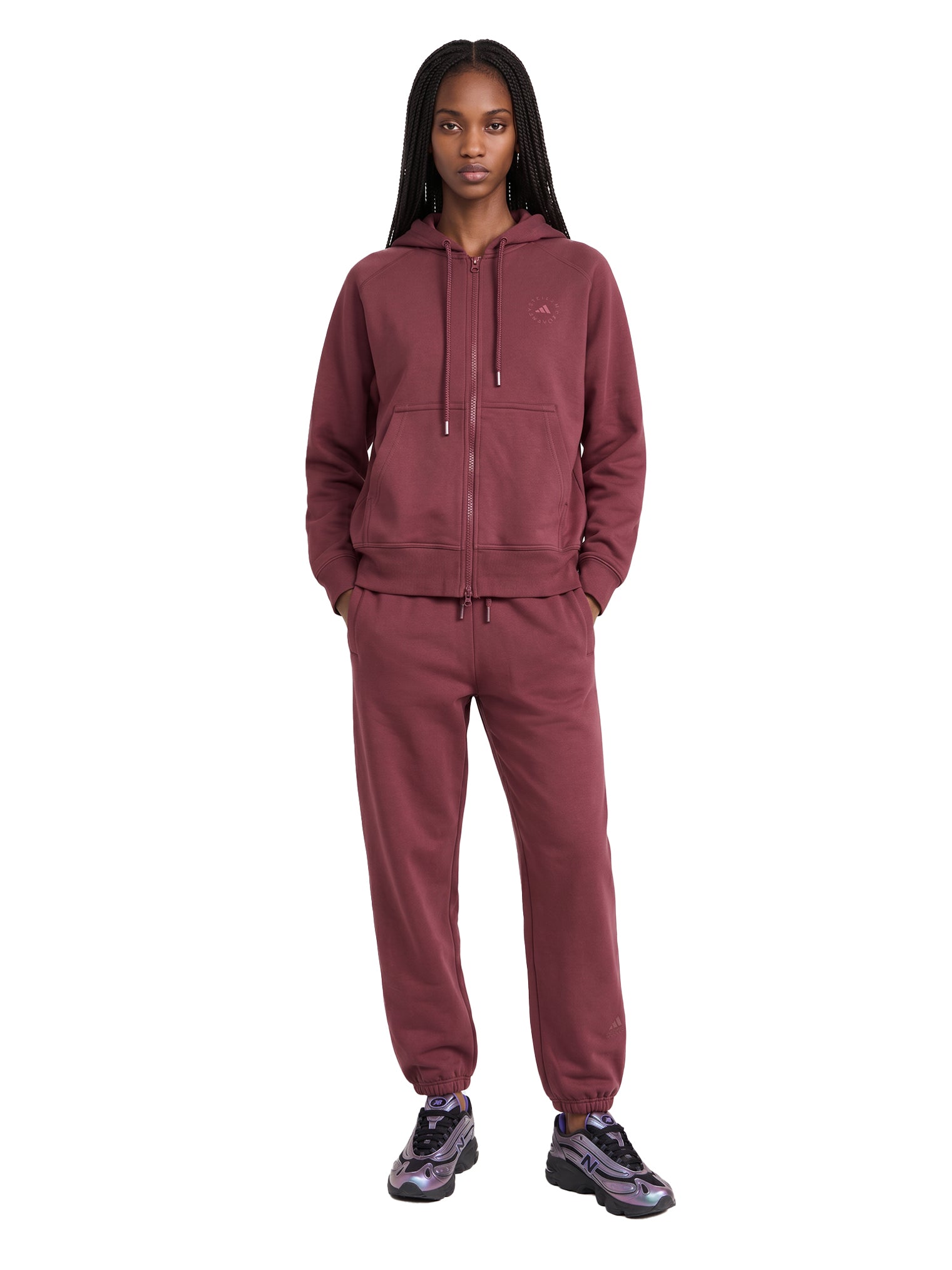 Pantaloni da tuta in bordeaux 