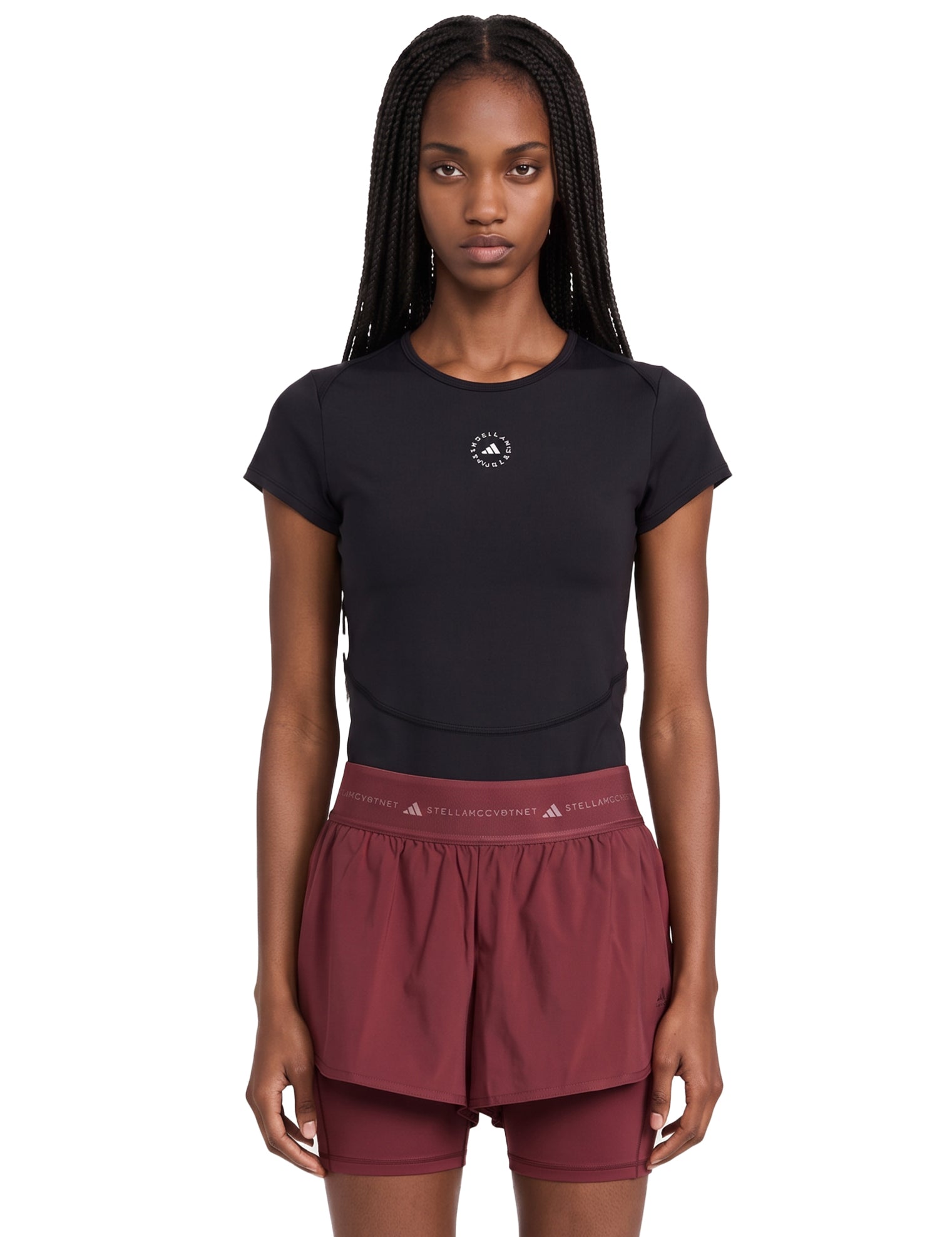 Shorts sportivi in bordeaux 
