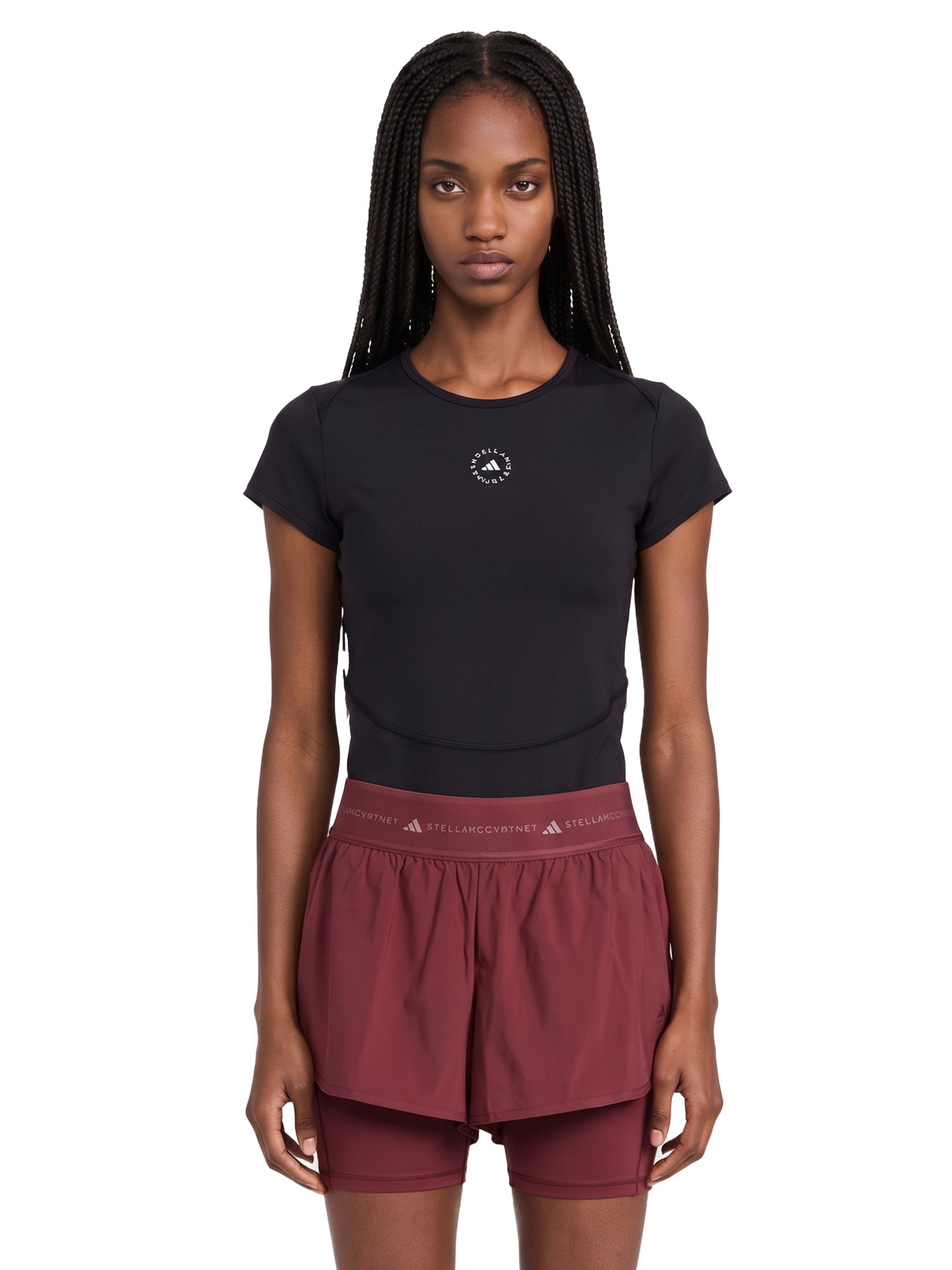 Shorts sportivi in bordeaux 