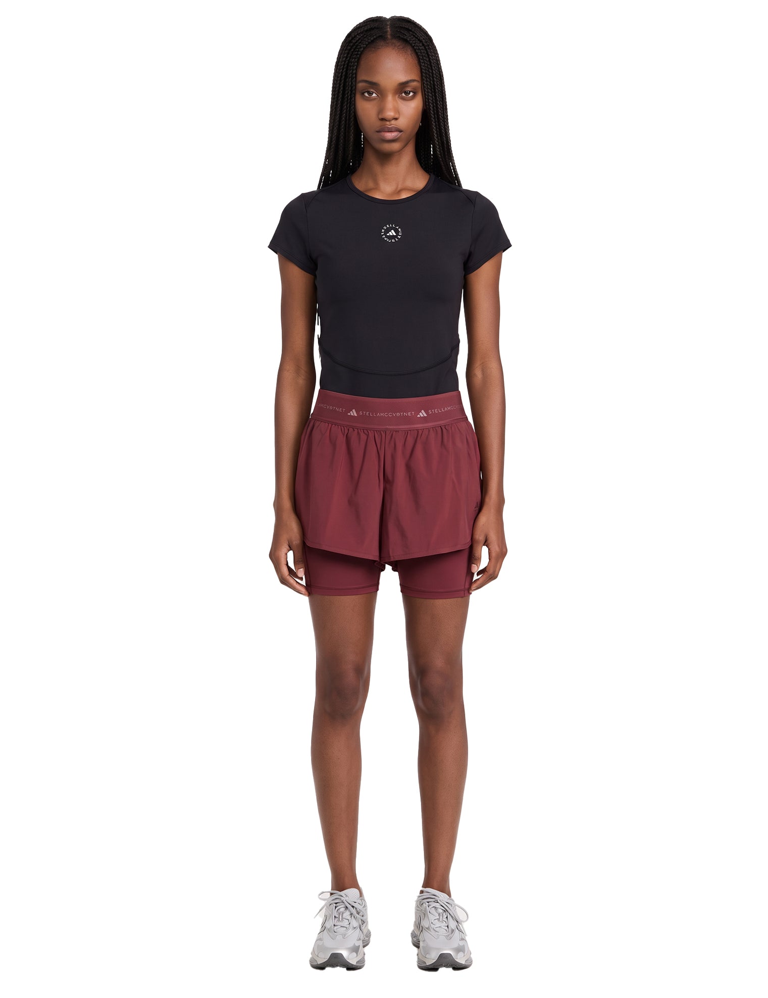 Shorts sportivi in bordeaux 
