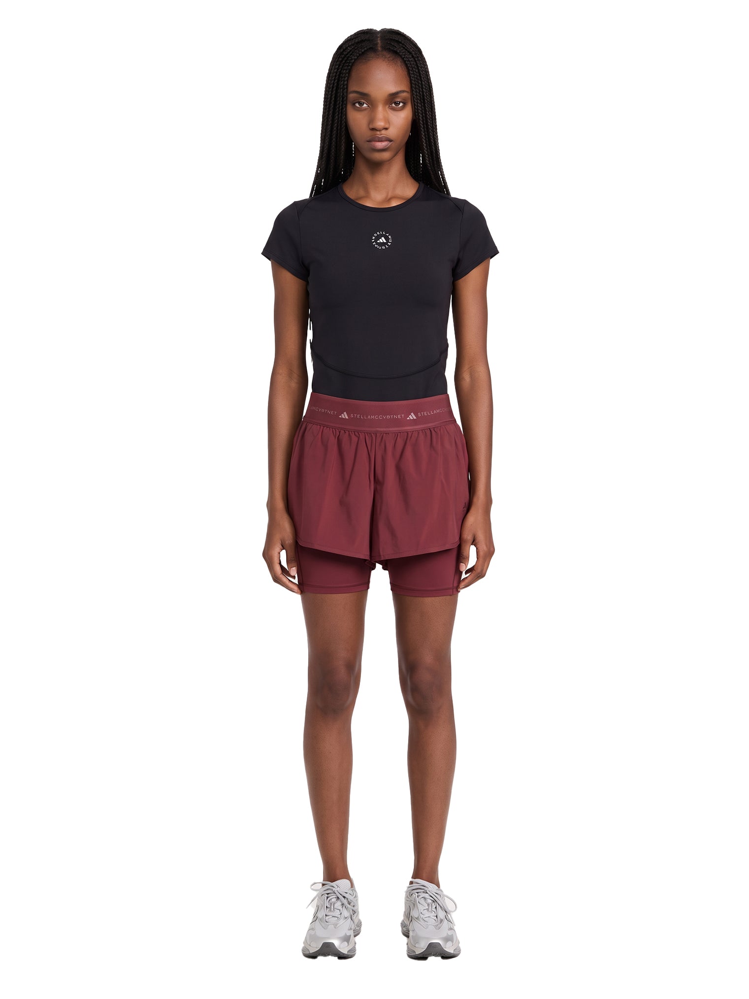 Shorts sportivi in bordeaux 