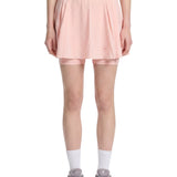 Skort a pieghe con in rosa 