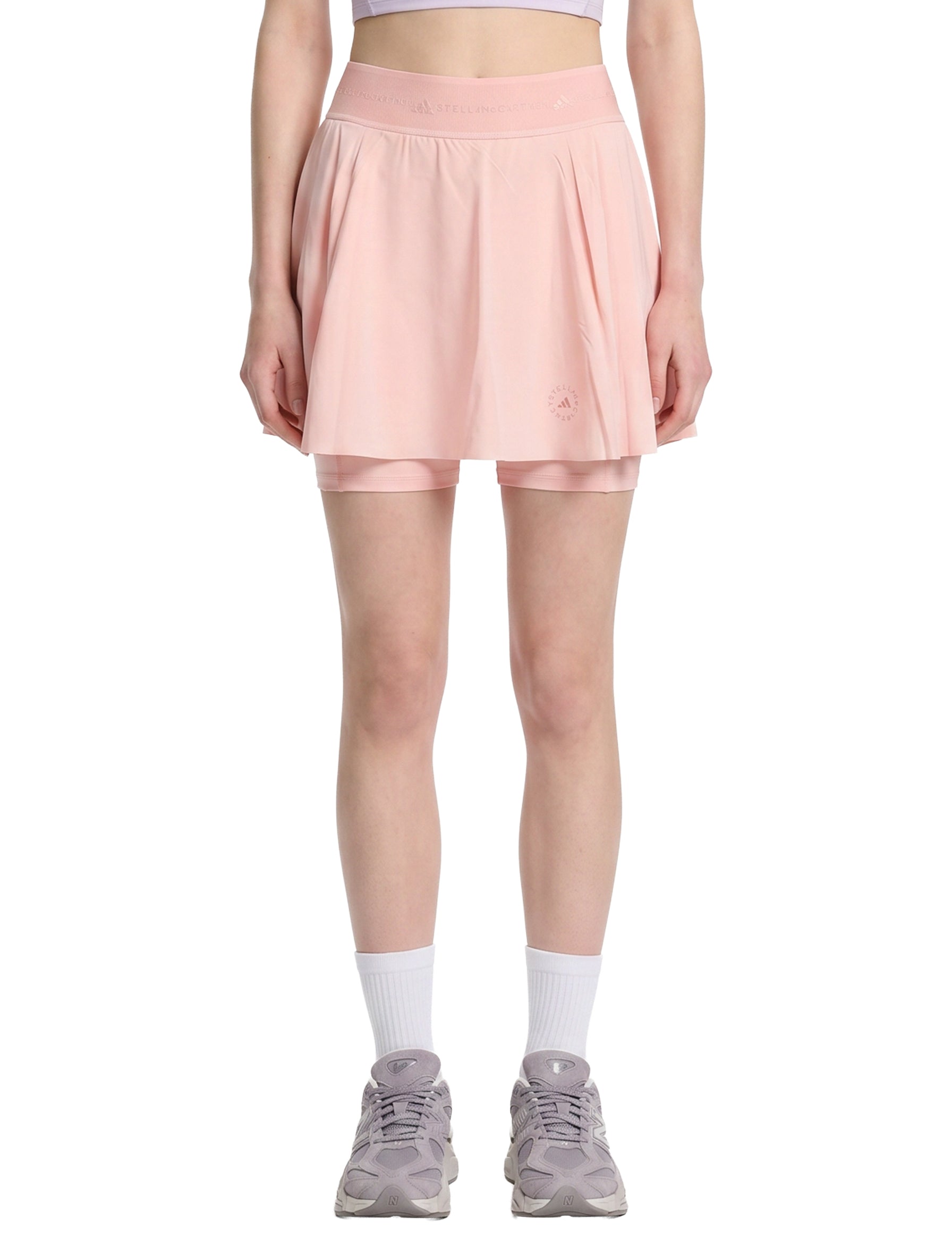 Skort a pieghe in rosa 