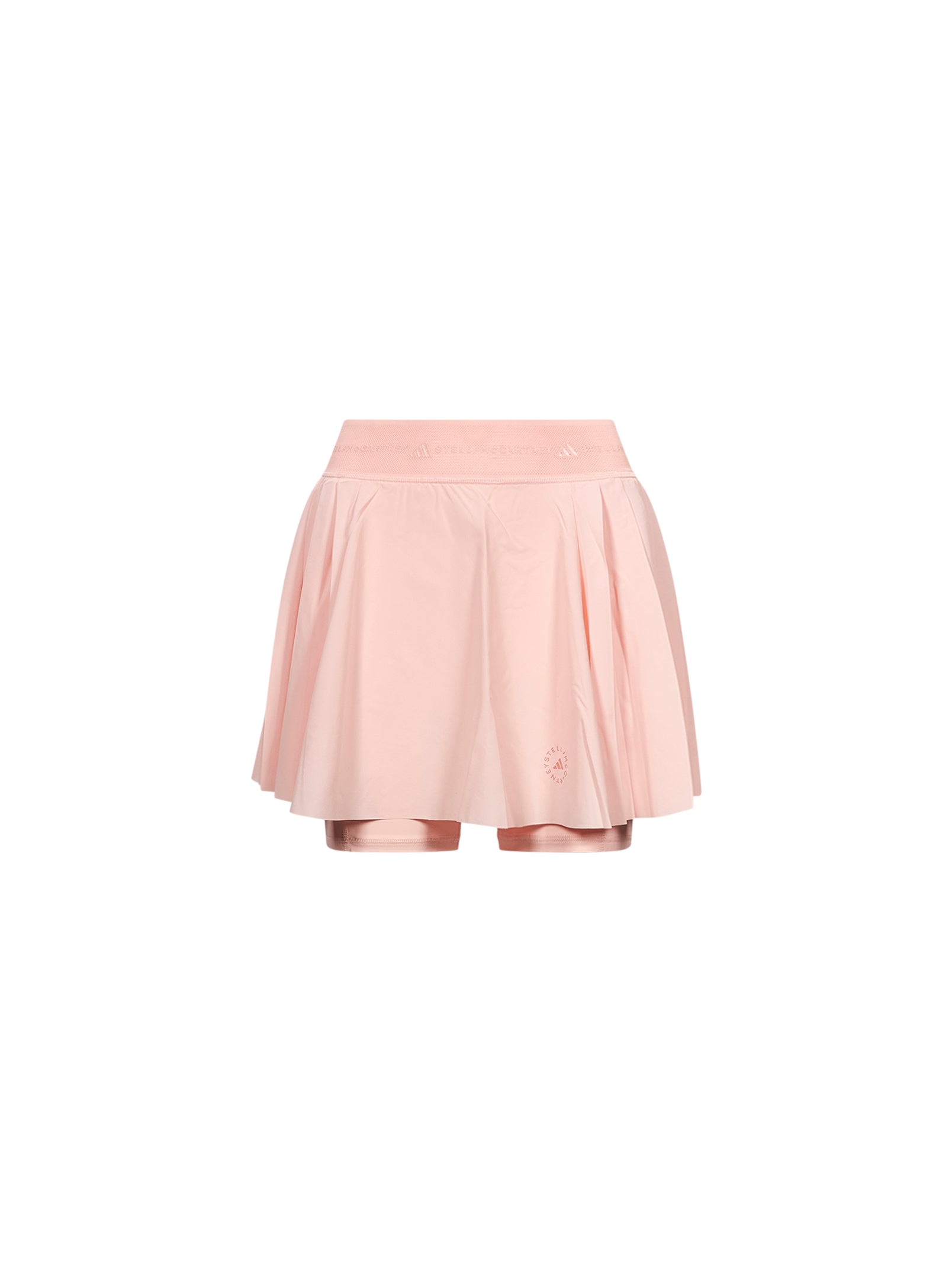 Skort a pieghe con in rosa 
