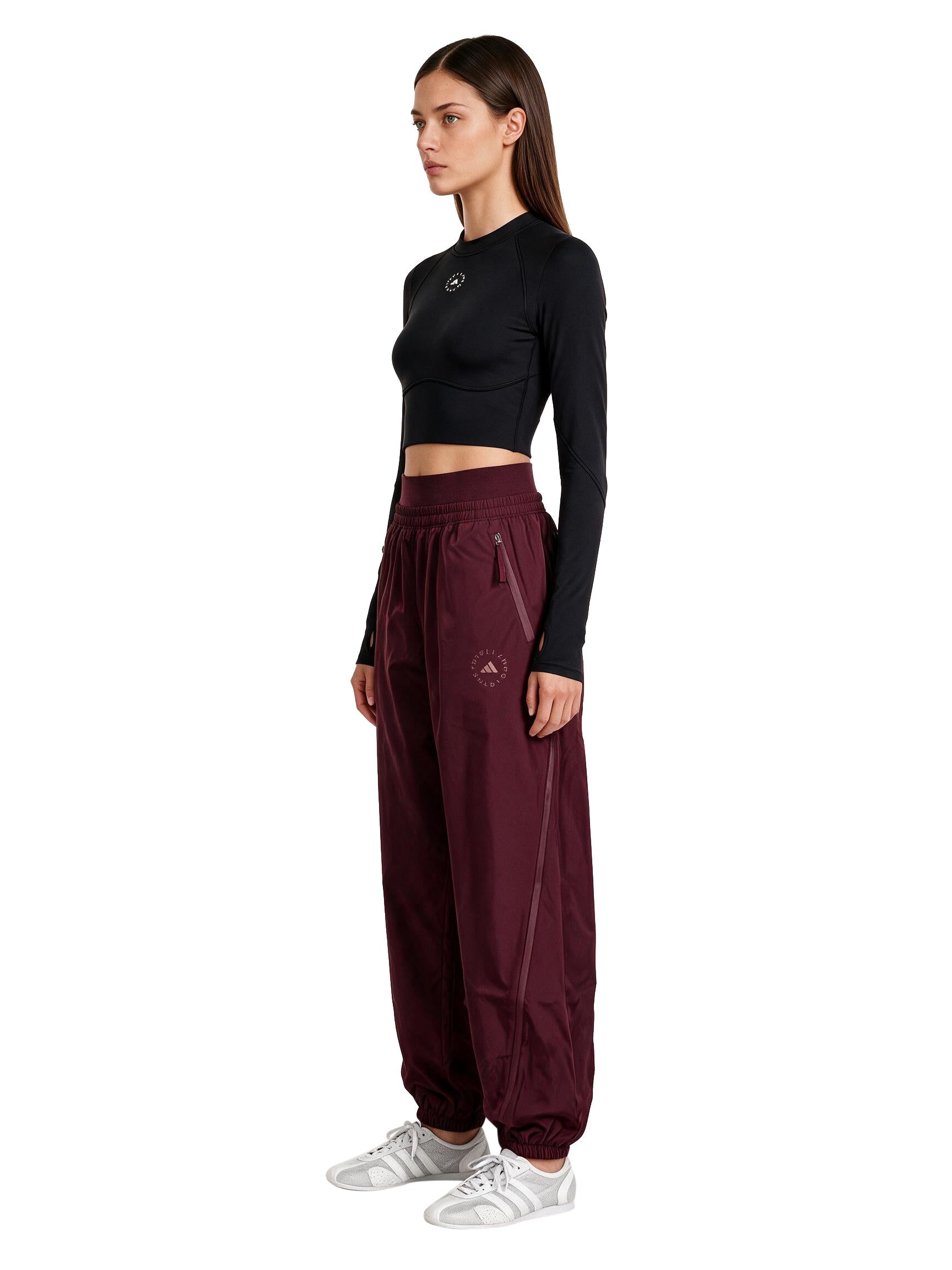 Pantaloni sportivi asmc zip tp in marrone 