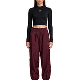 Pantaloni sportivi asmc zip tp in marrone 