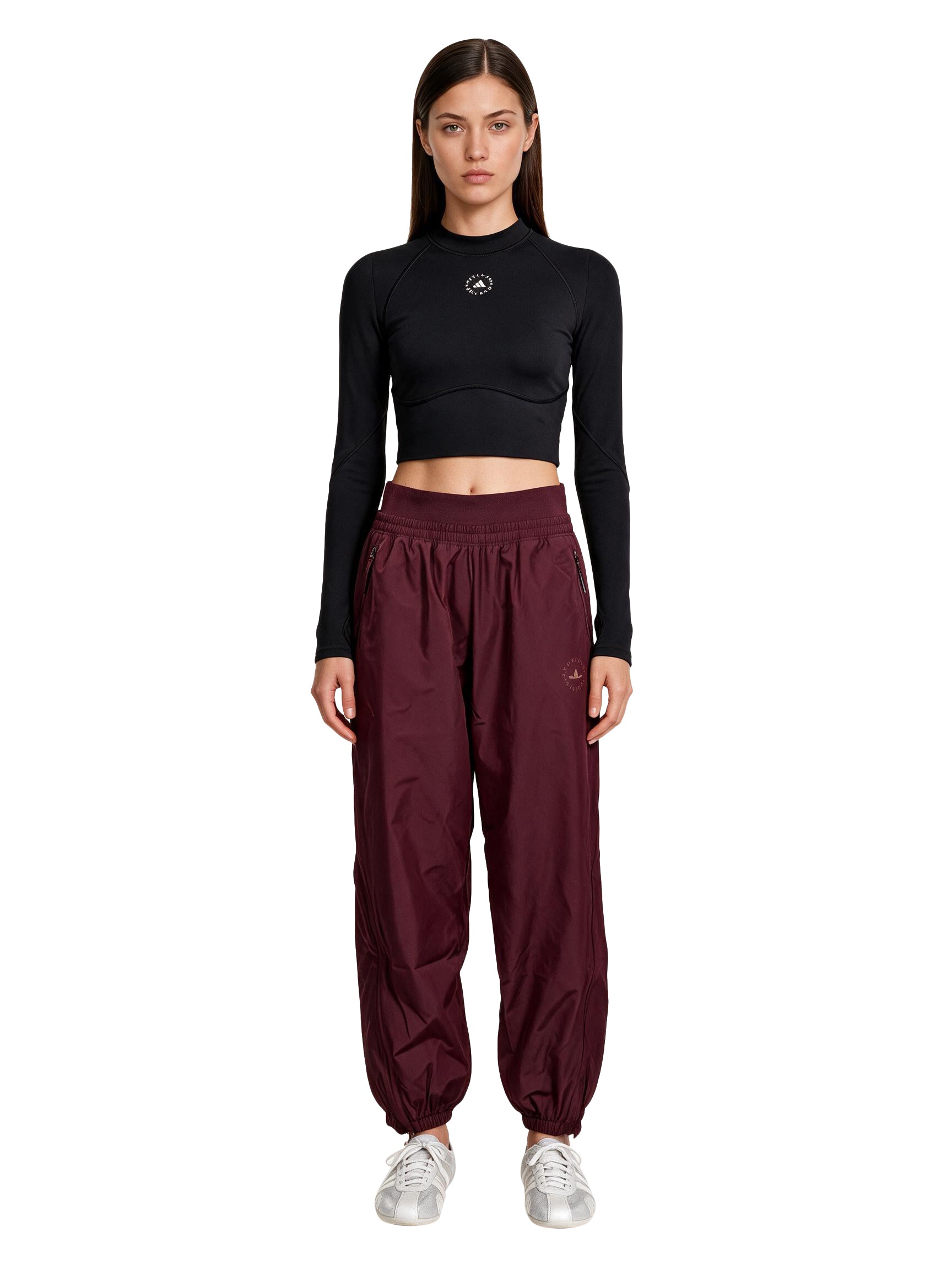 Pantaloni sportivi asmc zip tp in marrone 