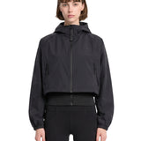 Felpa tecnica Track con zip in nero 