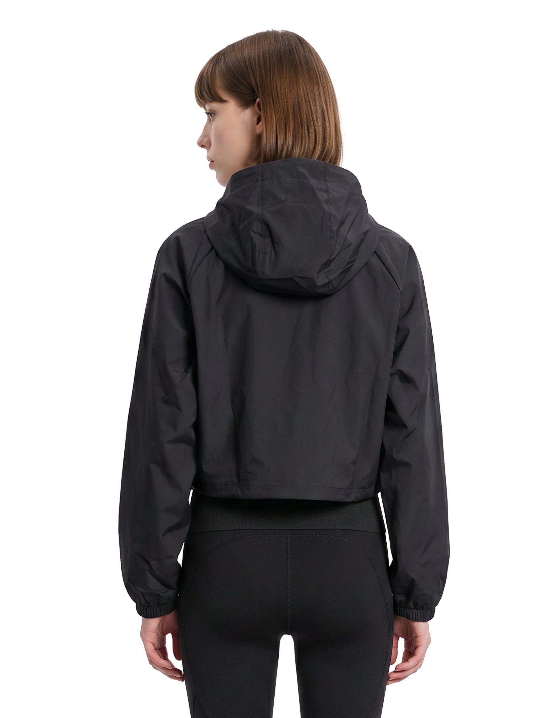 Felpa tecnica Track con zip in nero 