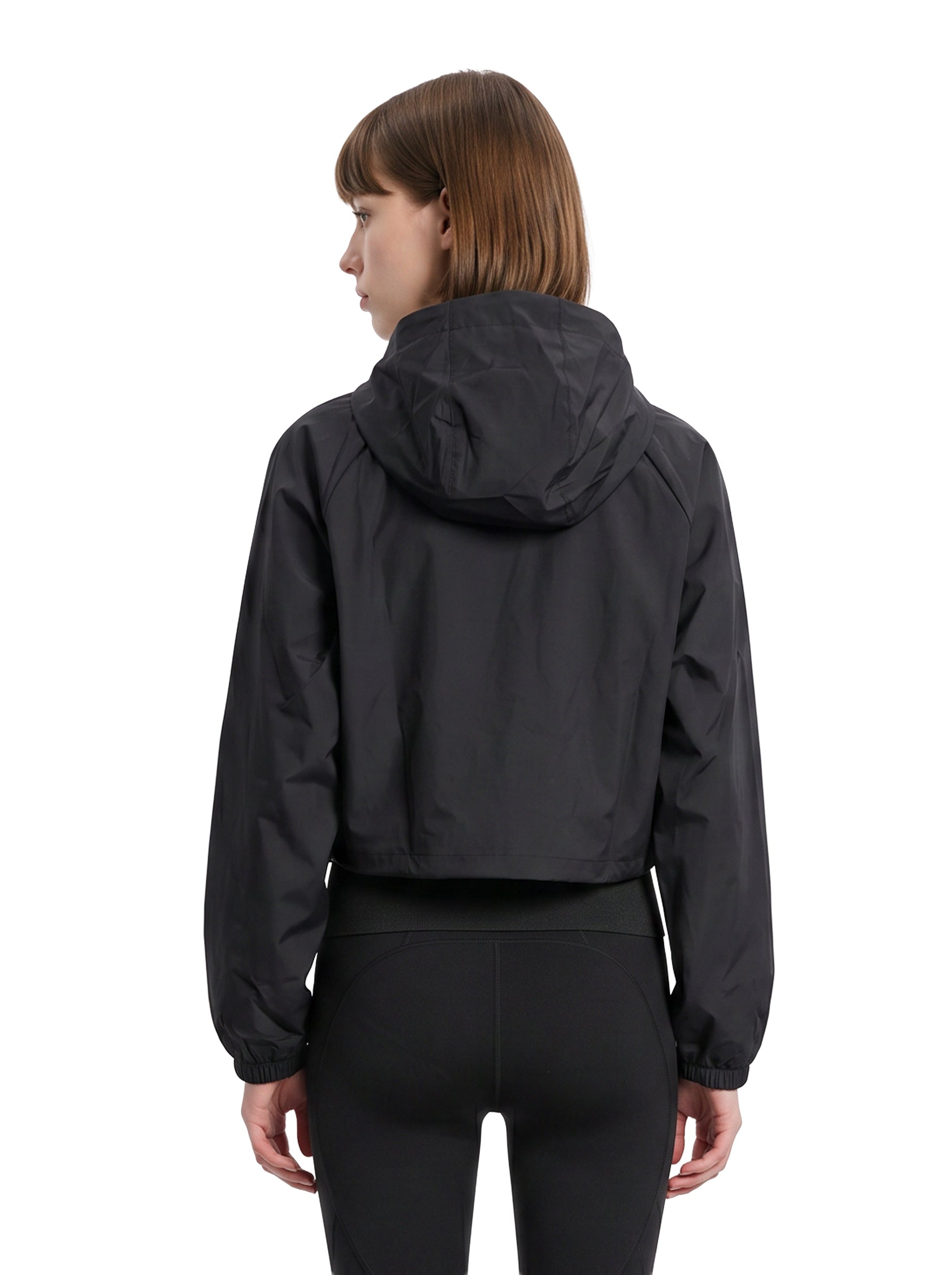 Felpa tecnica Track con zip in nero 