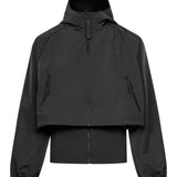 Felpa tecnica Track con zip in nero 