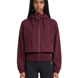 Felpa tecnica Track con zip in bordeaux 