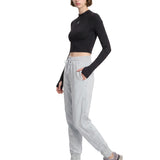 Pantaloni tuta con logo in grigio 