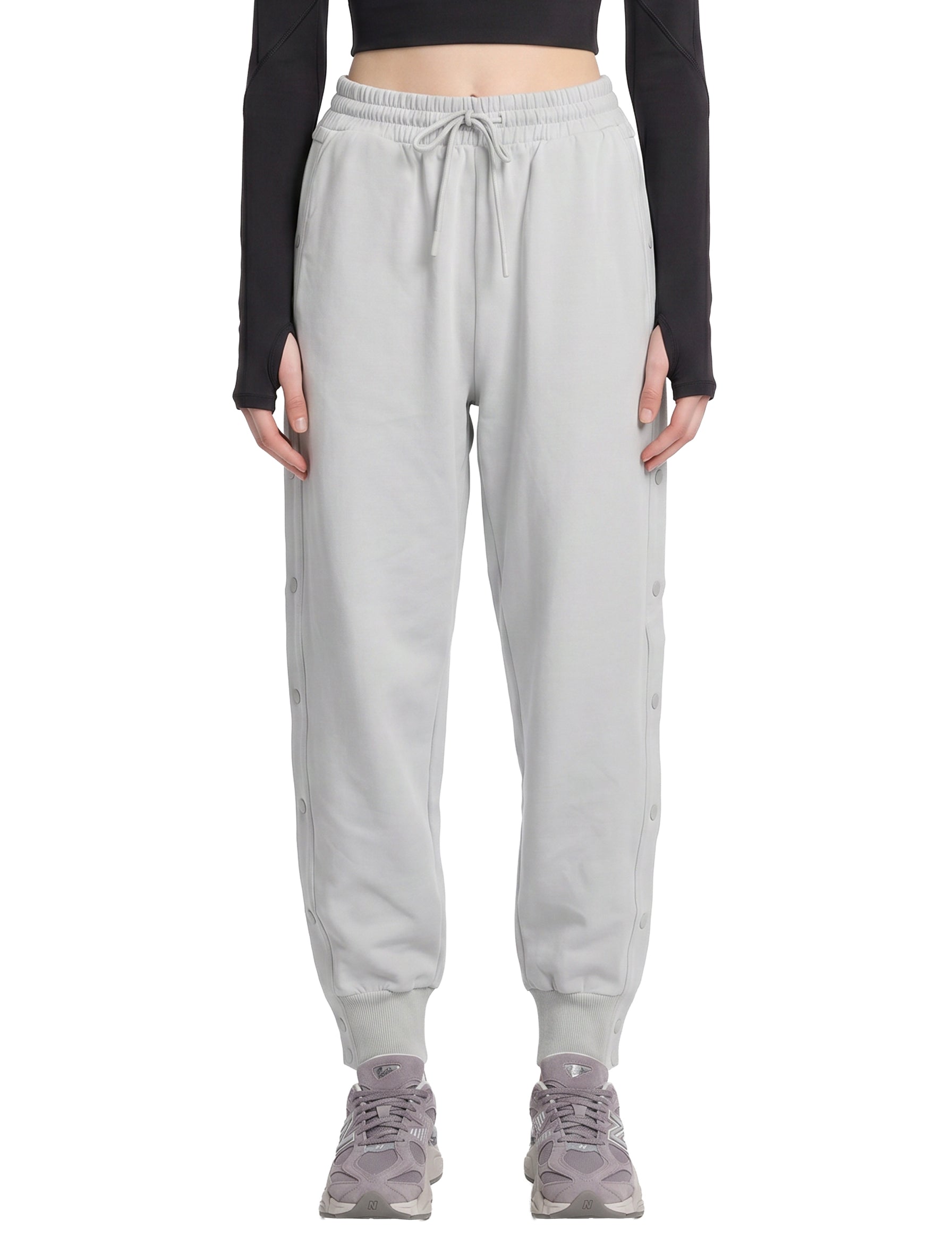 Pantaloni tuta con logo in grigio 