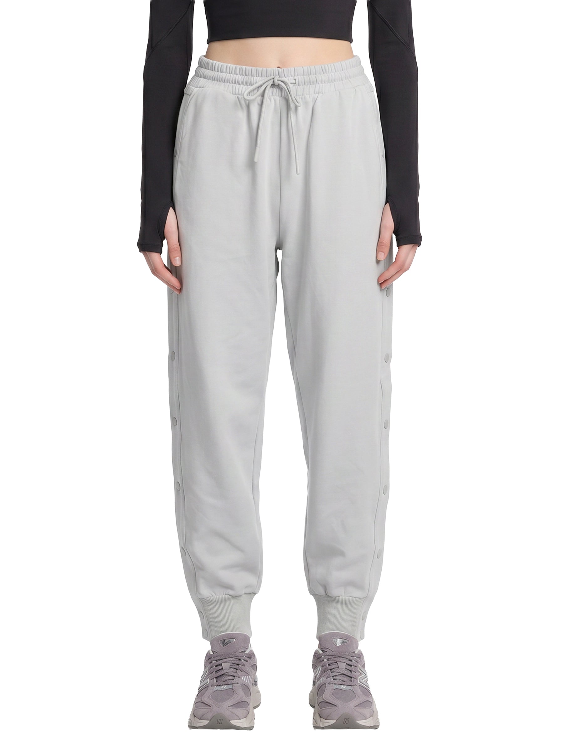 Pantaloni tuta con logo in grigio 