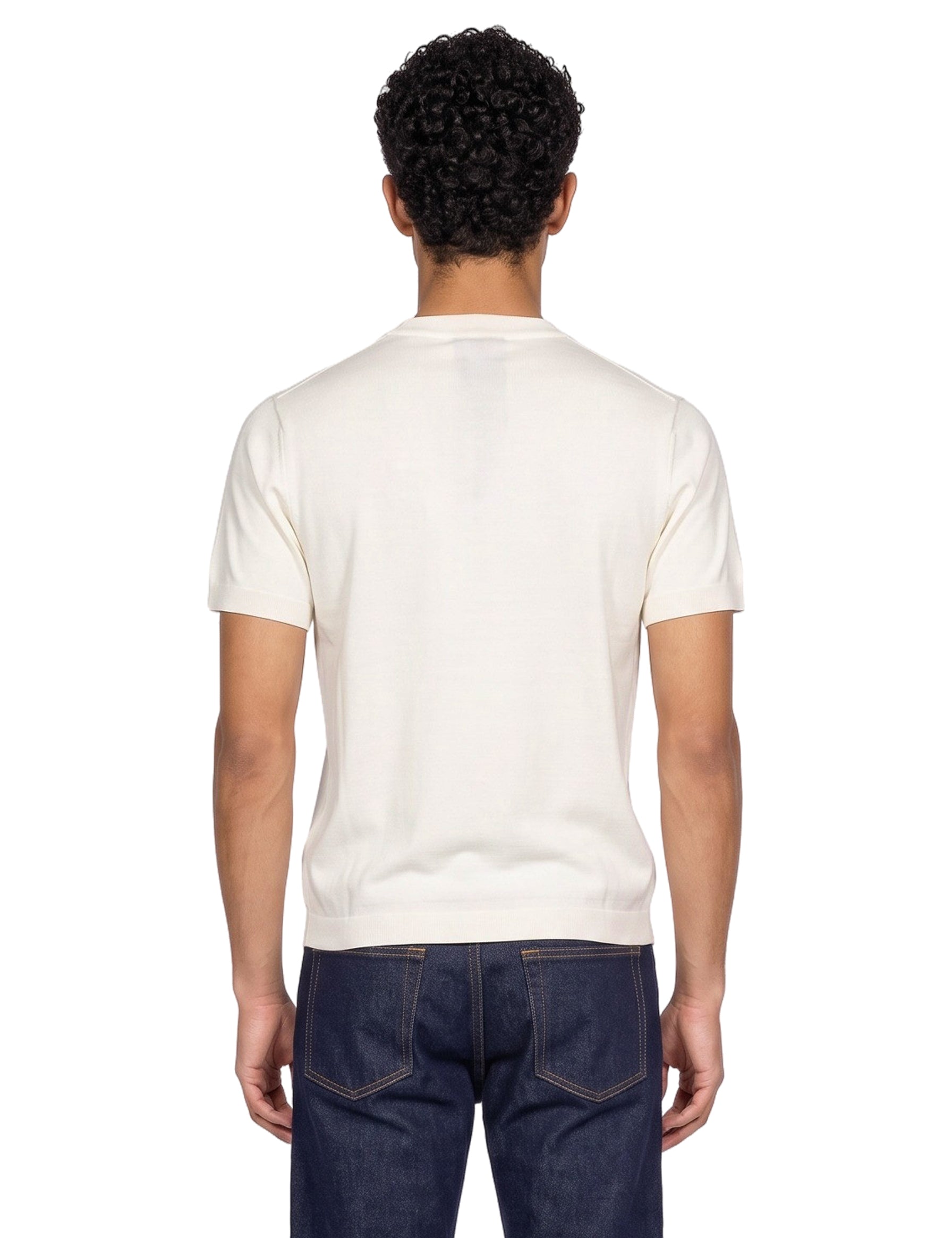 T-shirt con logo in bianco 