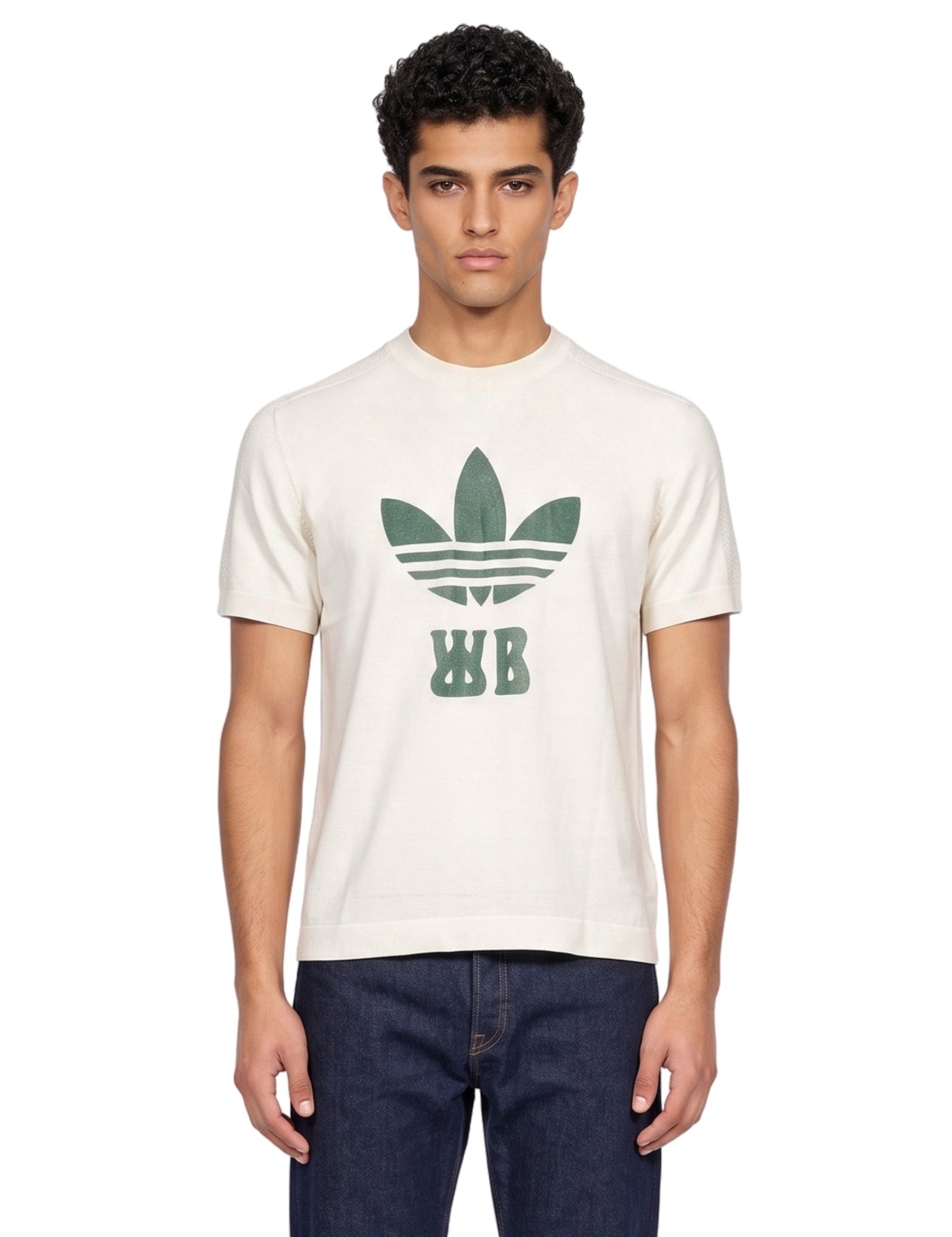 T-shirt con logo in bianco 