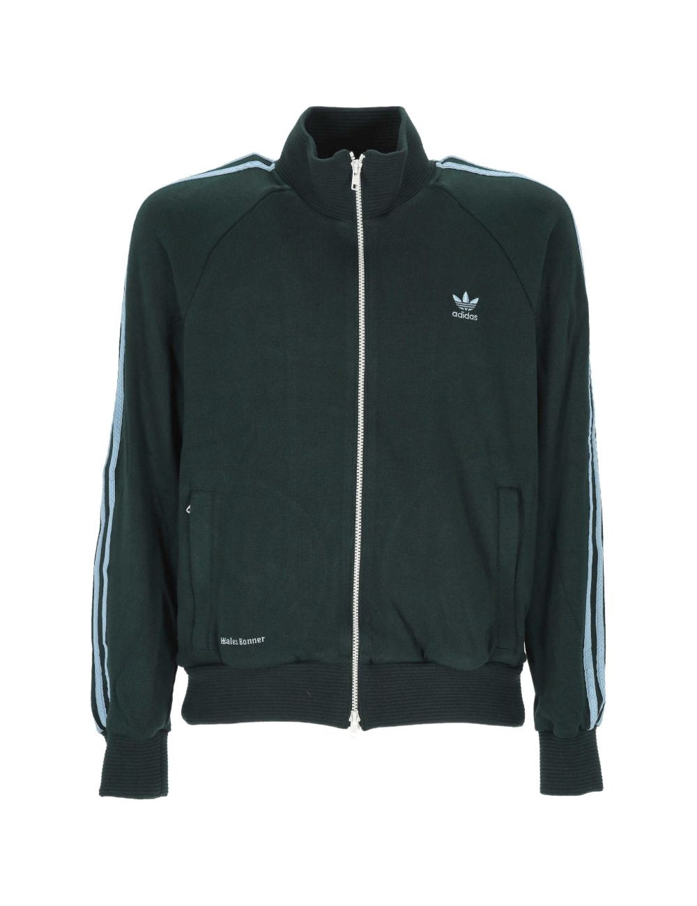 Felpa con zip 80s in verde 
