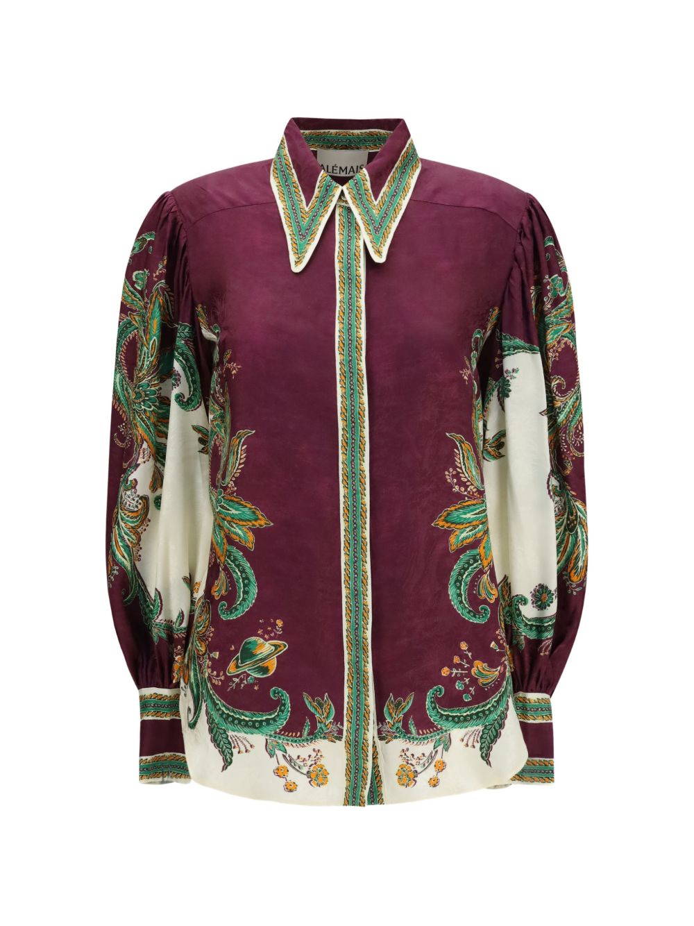 Camicia Ruthie con maniche a palloncino multicolore 