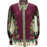 Camicia Ruthie con maniche a palloncino multicolore 