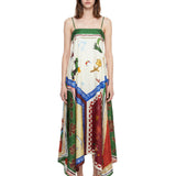 Abito midi Tangible Love in seta multicolor 