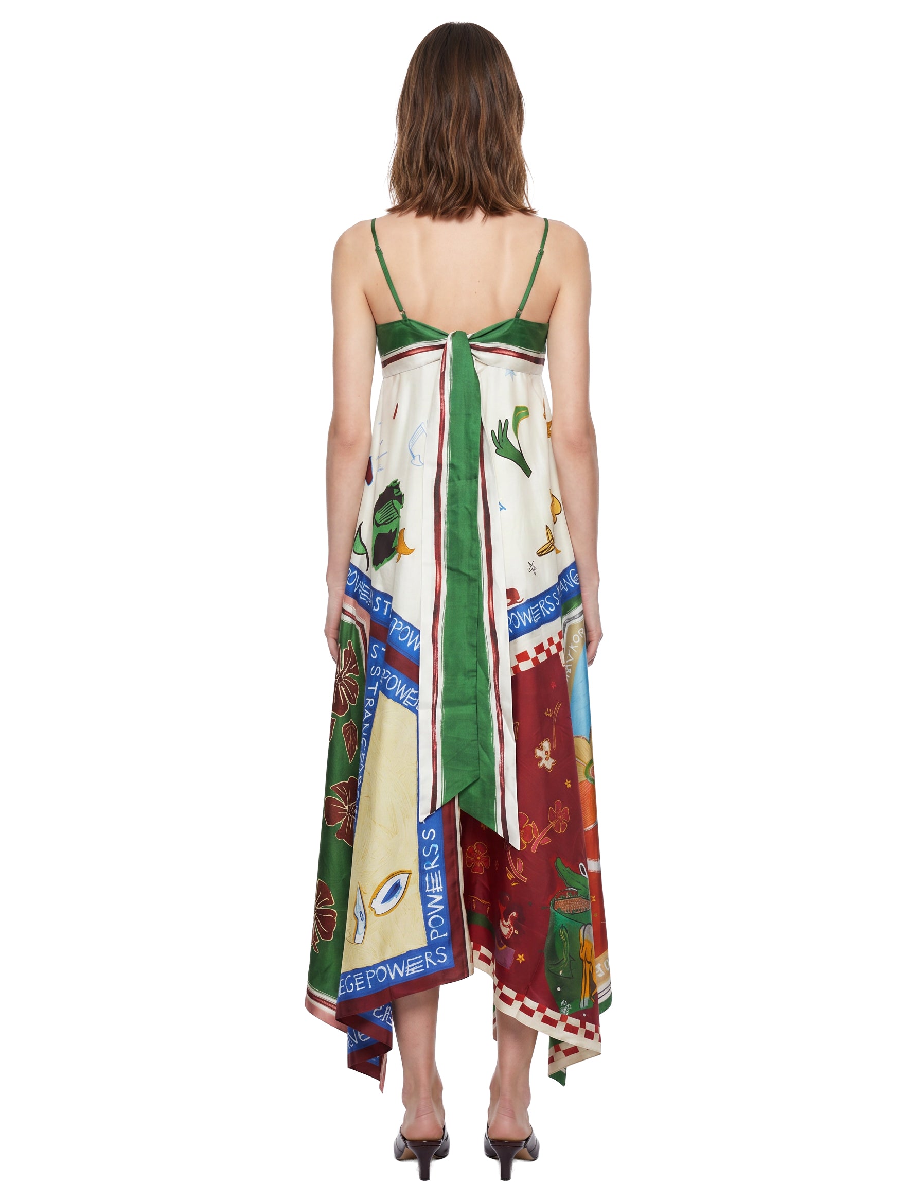 Abito midi Tangible Love in seta multicolor 
