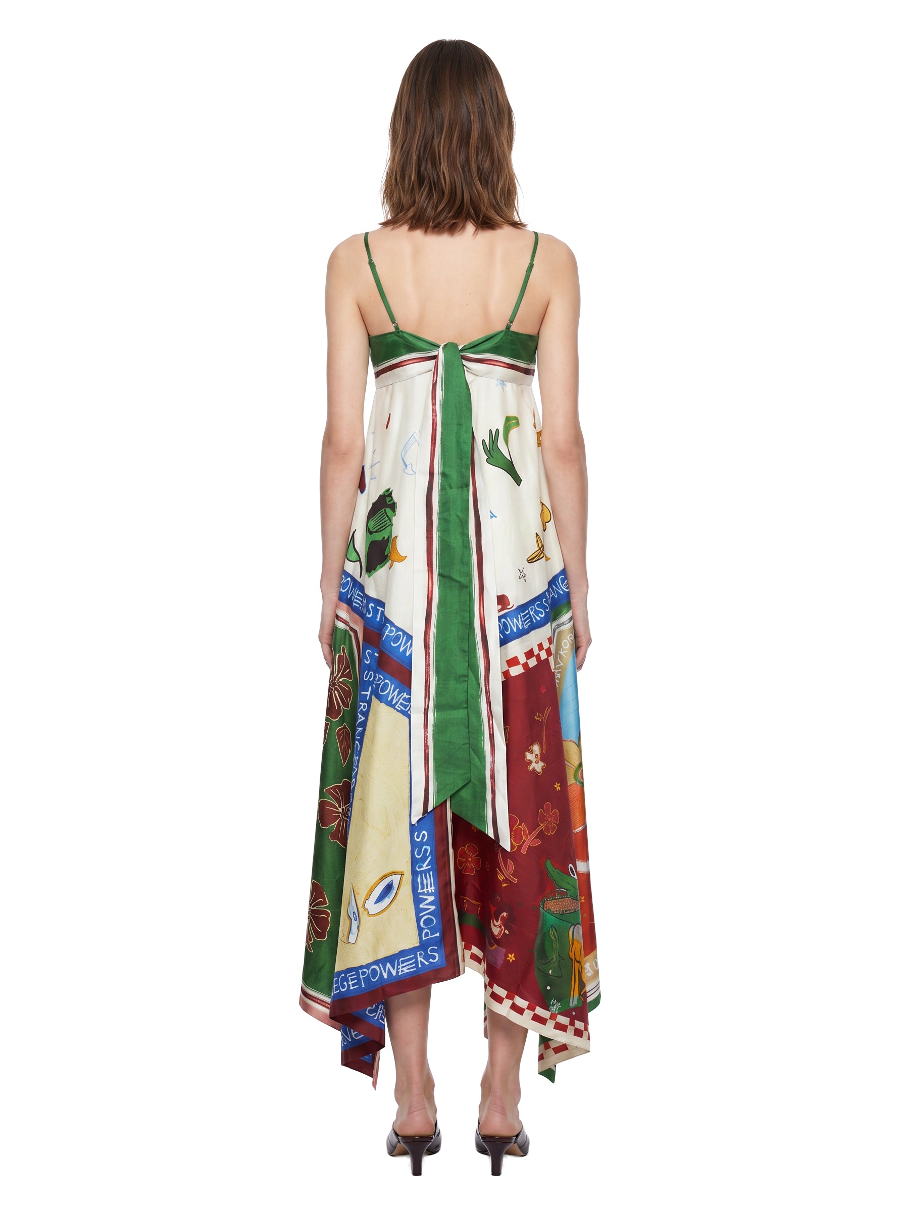 Abito midi Tangible Love in seta multicolor 