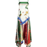 Abito midi Tangible Love in seta multicolor 