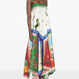 Abito midi Tangible Love in seta multicolor 