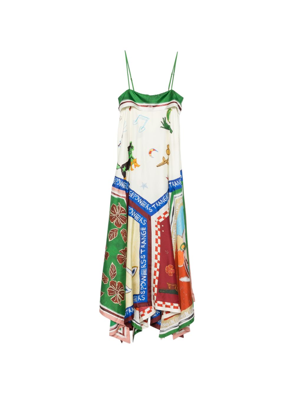 Abito midi Tangible Love in seta multicolor 