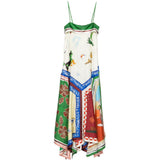 Abito midi Tangible Love in seta multicolor 