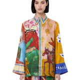Camicia Mlak in seta multicolore 
