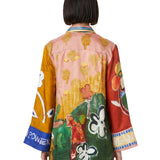Camicia Mlak in seta multicolore 