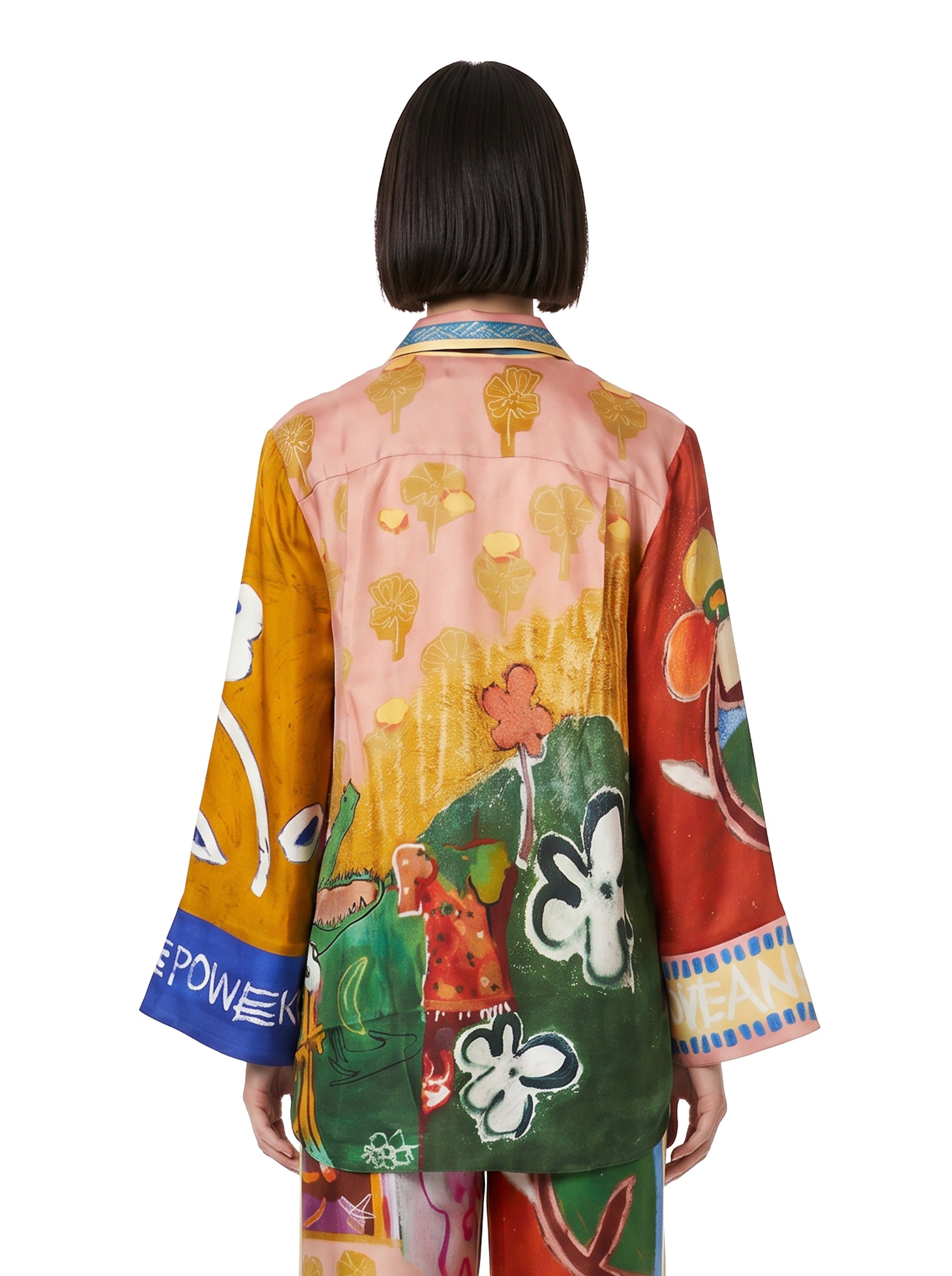 Camicia Mlak in seta multicolore 