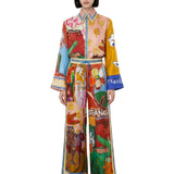 Camicia Mlak in seta multicolore 