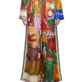 Pantaloni Mlak stampa multicolore 