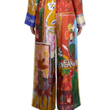 Pantaloni Mlak stampa multicolore 