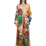 Pantaloni Mlak stampa multicolore 