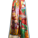 Pantaloni Mlak stampa multicolore 