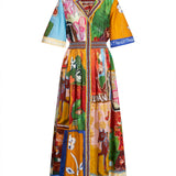 Abito camicia Mlak stampa multicolore 