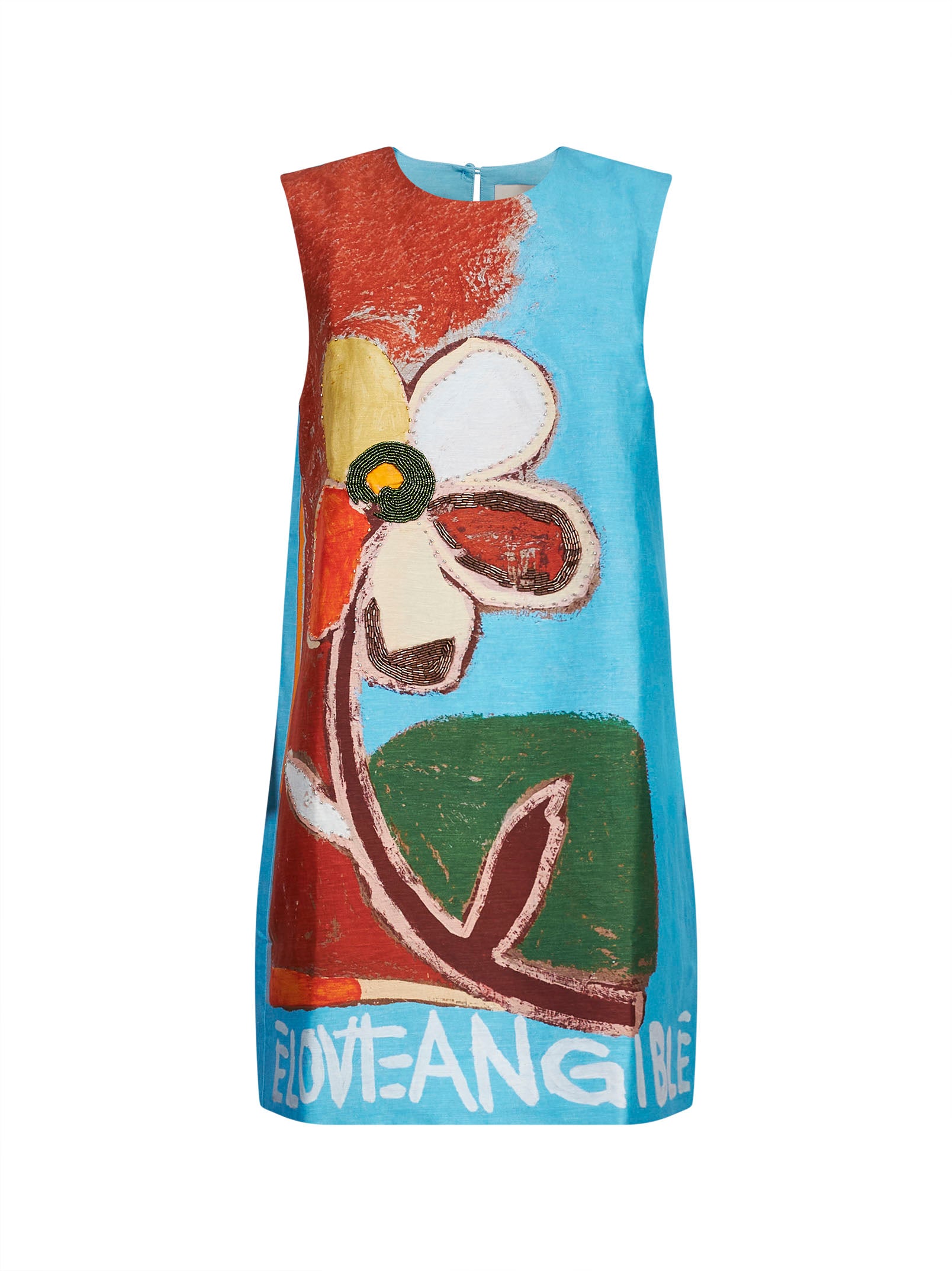 Abito mini Lenny con perline multicolor 
