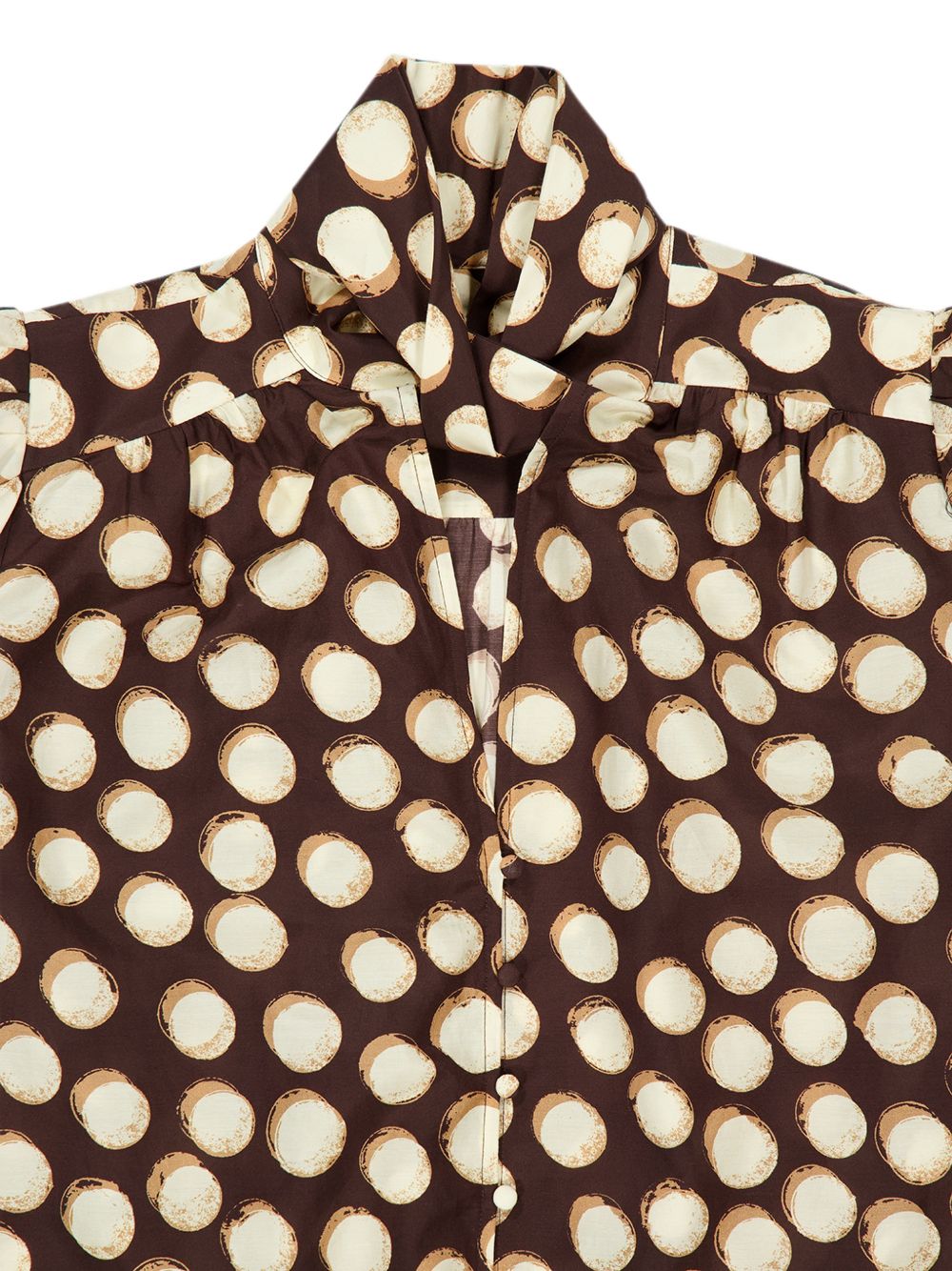 Blusa Paula a pois marrone 