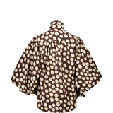 Blusa Paula a pois marrone 