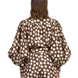 Blusa Paula a pois marrone 