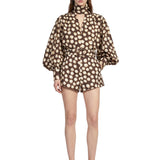Blusa Paula a pois marrone 