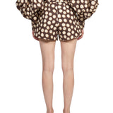 Shorts Paula a pois in marrone 
