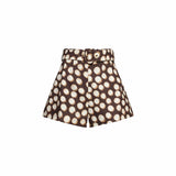 Shorts Paula a pois in marrone 