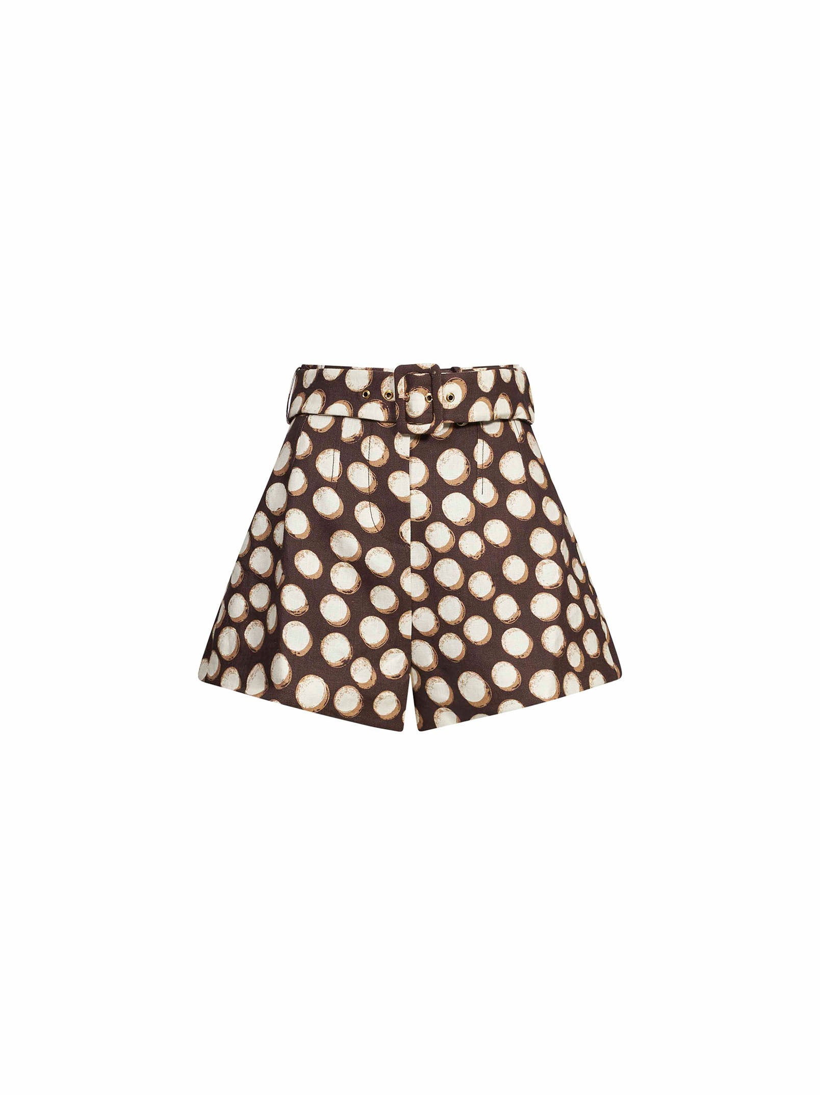 Shorts Paula a pois in marrone 